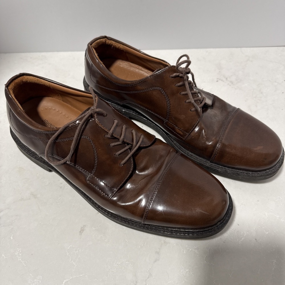 Johnson & Murphy Leather  Brown Size 11 1/2 Excellent Men's